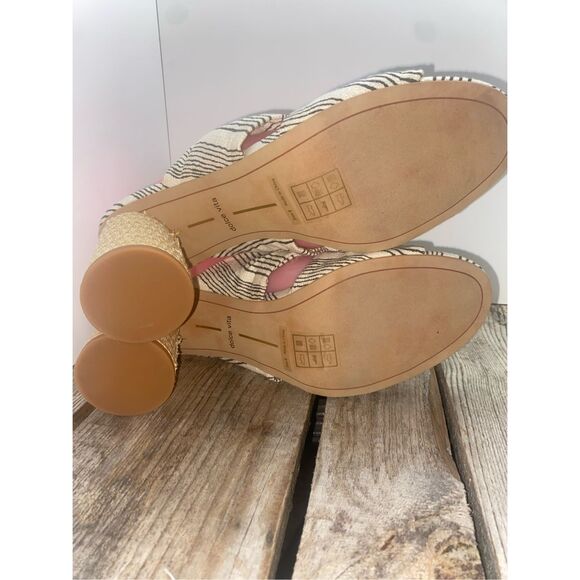 Dolce Vita Striped Knot Sandals Women’s Size 8 Block Heel Slip On Summer Shoes - Picture 7 of 8